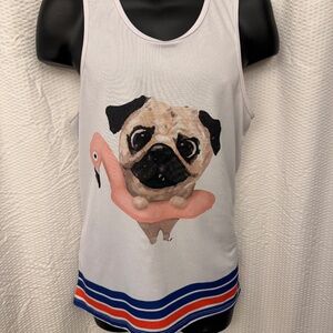 Pug and Flamingo Tank Top